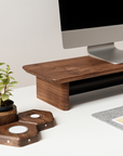 Wood Monitor Stand with shelf (Classic Design)