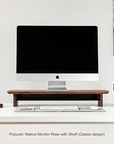 Wood Monitor Stand with shelf (Classic Design)