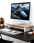 Wood Monitor Stand with shelf (Classic Design)