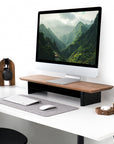Wood Monitor Stand with shelf (Classic Design)