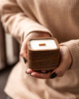 Wooden candle