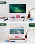 Wood Monitor Stand with shelf (Classic Design)