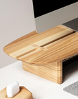 Wood Monitor Stand with shelf (Board Design)