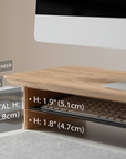 Wood Monitor Stand with shelf (Classic Design)