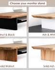 Wood Monitor Stand with shelf (Classic Design)