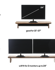 Wood Monitor Stand with shelf (Board Design)