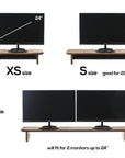 Wood Monitor Stand with shelf (Classic Design)