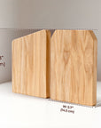 Wooden and metal bookend with black metal