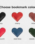 Heart Leather bookmark