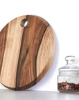 walnut round cheese board