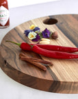 walnut round cheese board