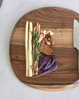 Walnut round cutting board