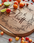 Walnut round cutting board