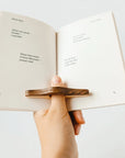 Walnut page holder