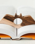Walnut page holder