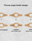 Walnut page holder