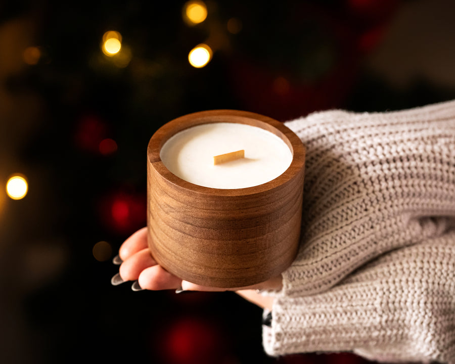 Wooden candle