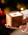 Wooden candle