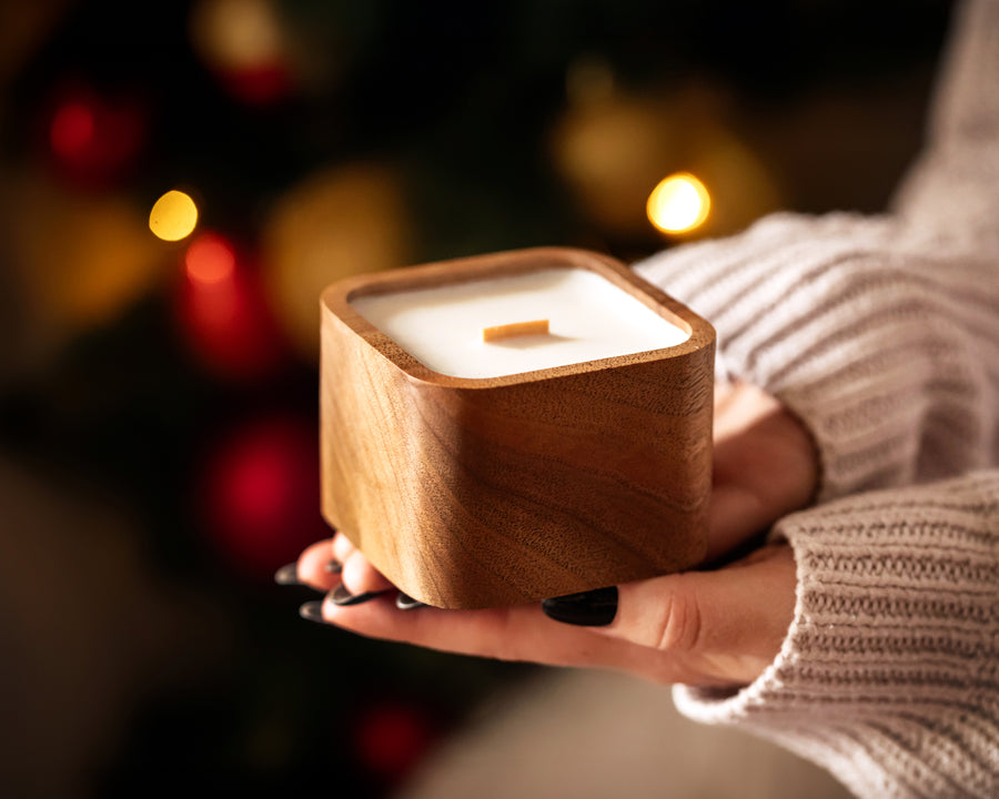Wooden candle