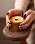 Wooden candle