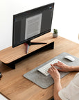 Wood Monitor Stand with shelf (Classic Design)