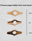 Walnut page holder