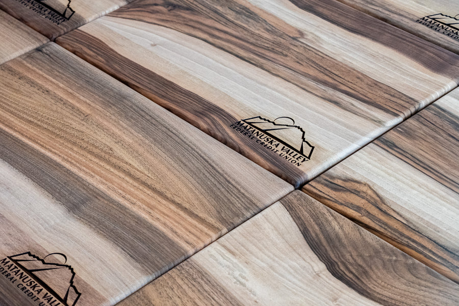 Custom cutting board for luxury corporate gifts