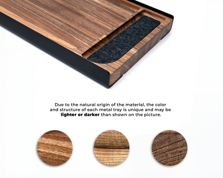 Wood & Metal valet tray