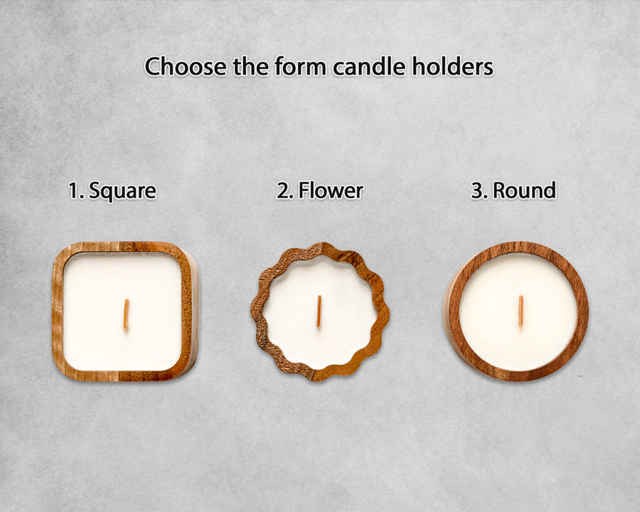 Wooden candle