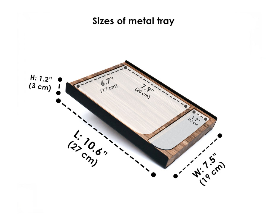 Wood & Metal valet tray