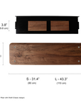 Wood Monitor Stand with shelf (Classic Design)