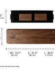 Wood Monitor Stand with shelf (Classic Design)