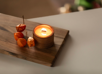 Wooden candle