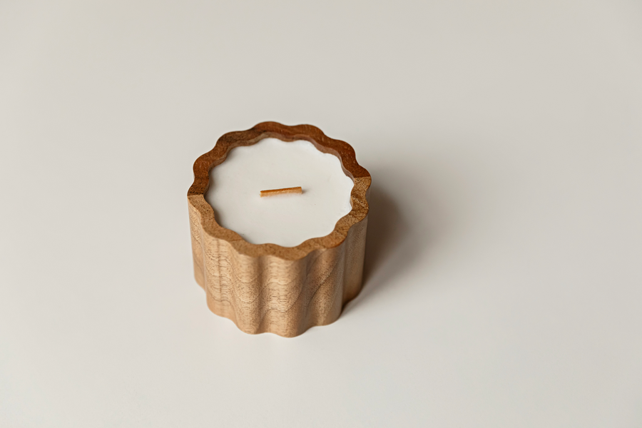 Wooden candle
