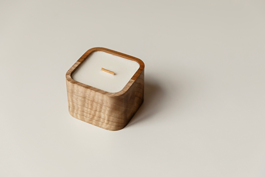 Wooden candle