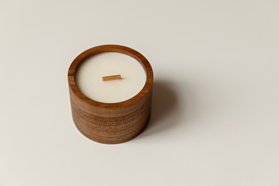 Wooden candle