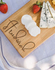 Oak Charcuterie board & Cheese label