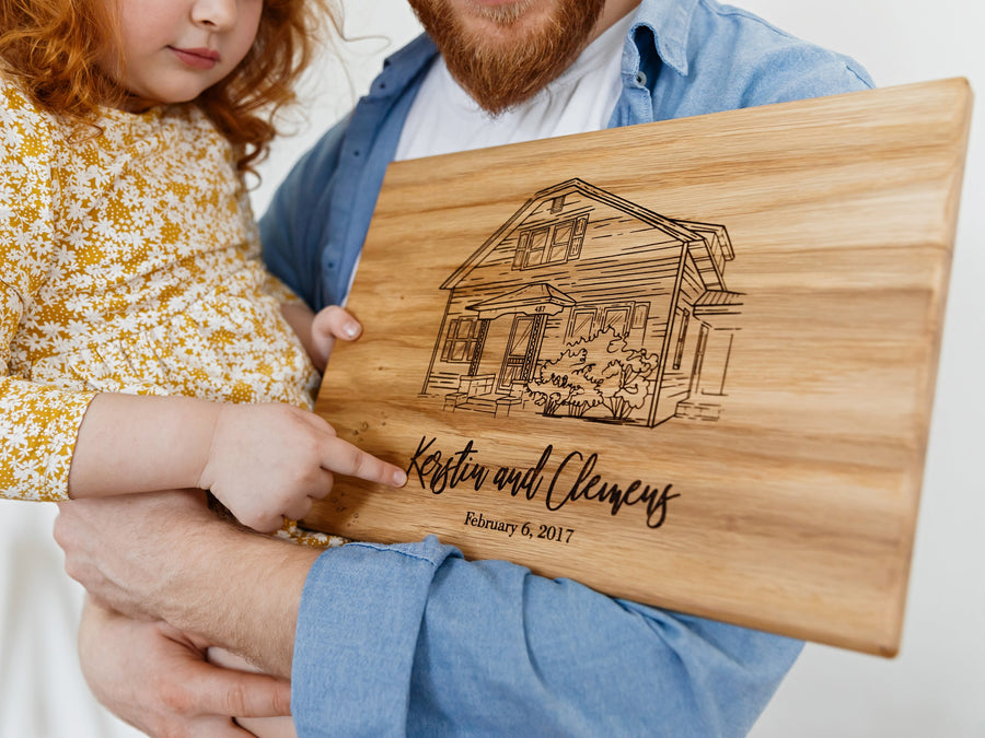 House sketch custom cutting board 🏡