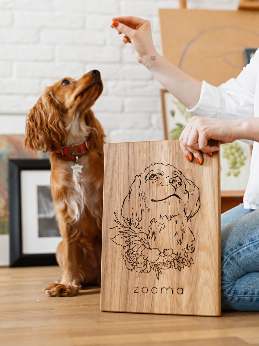 Pet portrait custom cutting board 🐶