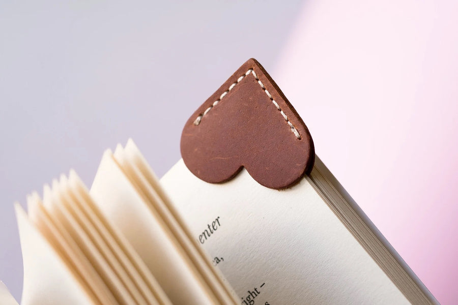 Heart Leather bookmark
